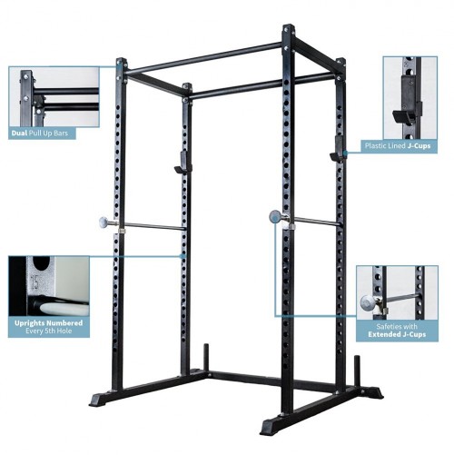 Rep Power Rack with Dual Pullup Bars