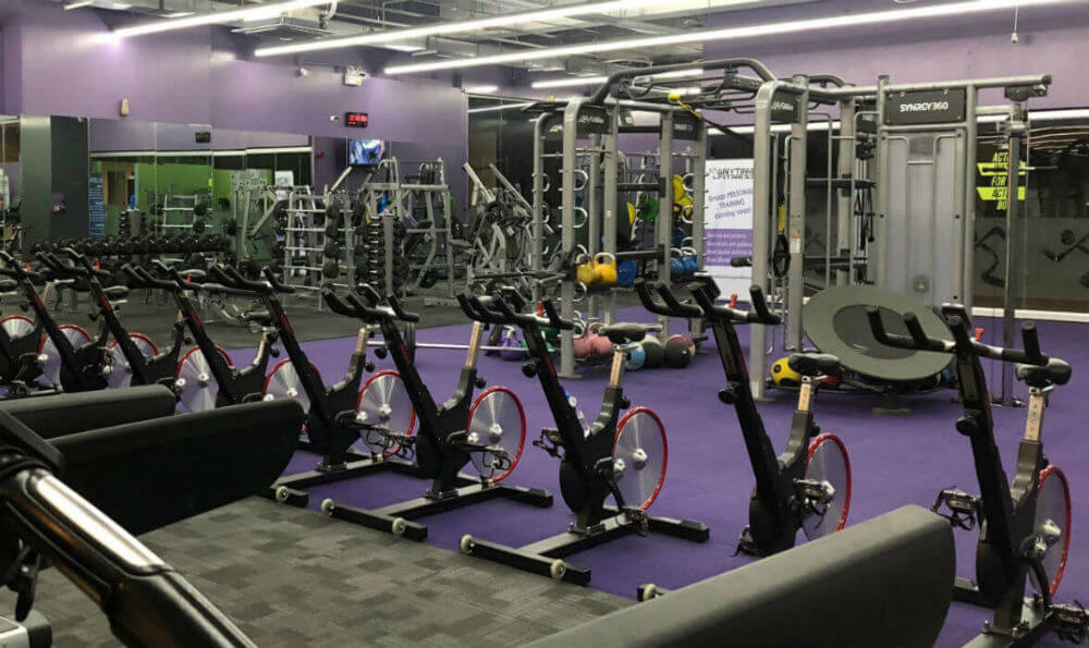 exercise bikes in a gym