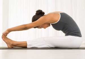 woman doing yoga